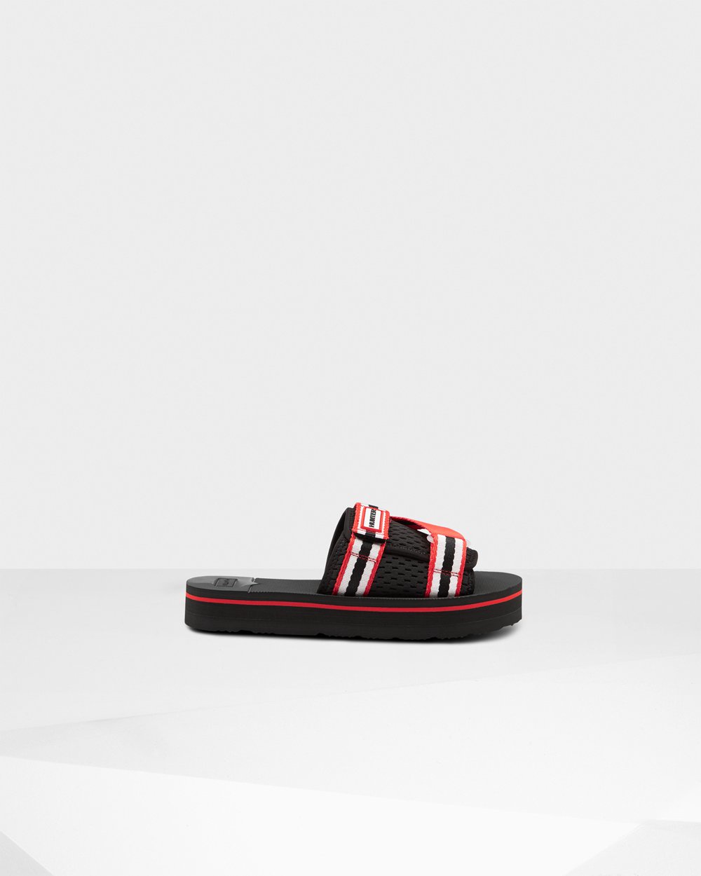 Sandalias Hunter Mujer - Original Flatform Beach - Negros/Blancos/Rojos - ROZLCMK-65